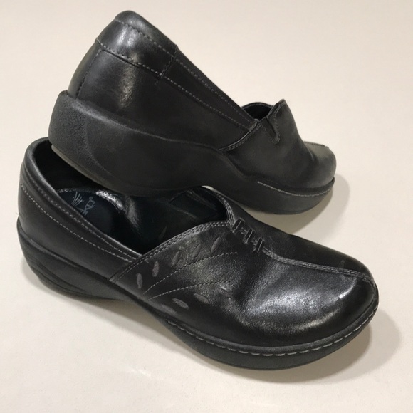 DANSKO Women’s Black/Gray Thread Leather Closed Back Clog size EU 38/ US 7.5/8 - Picture 1 of 10